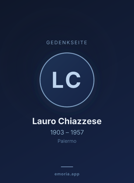 Gedenkportrait von Lauro Chiazzese