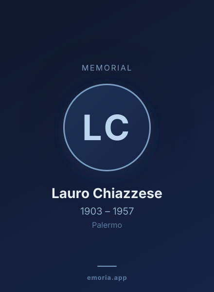 Memorial portrait of Lauro Chiazzese