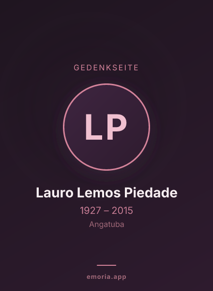 Gedenkportrait von Lauro Lemos Piedade