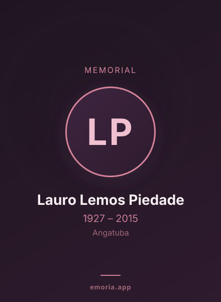 Memorial portrait of Lauro Lemos Piedade