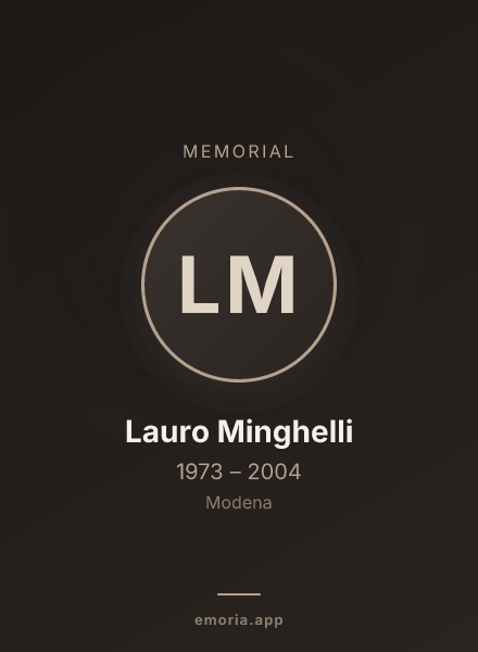 Memorial portrait of Lauro Minghelli
