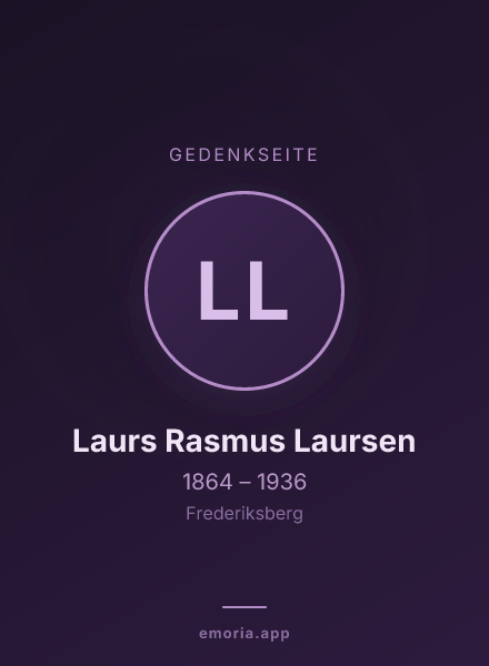 Gedenkportrait von Laurs Rasmus Laursen