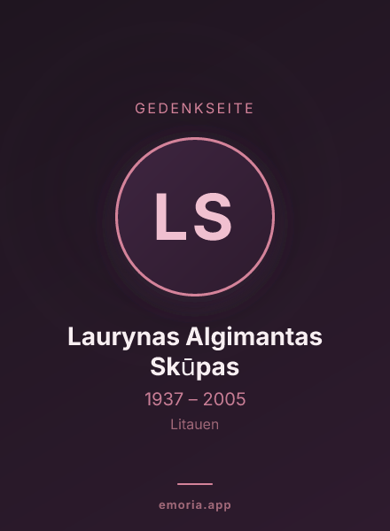 Gedenkportrait von Laurynas Algimantas Skūpas