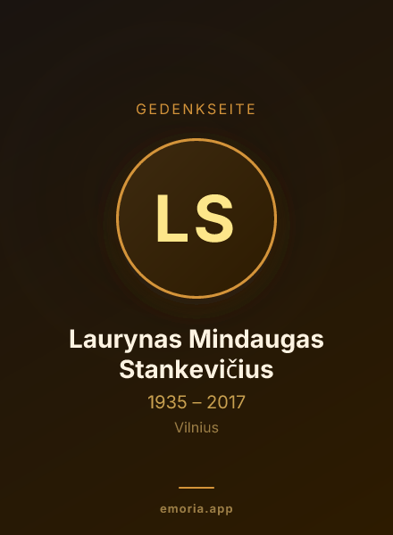 Gedenkportrait von Laurynas Mindaugas Stankevičius