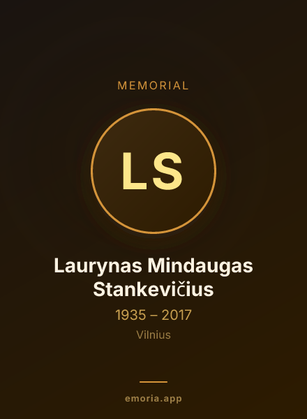 Memorial portrait of Laurynas Mindaugas Stankevičius