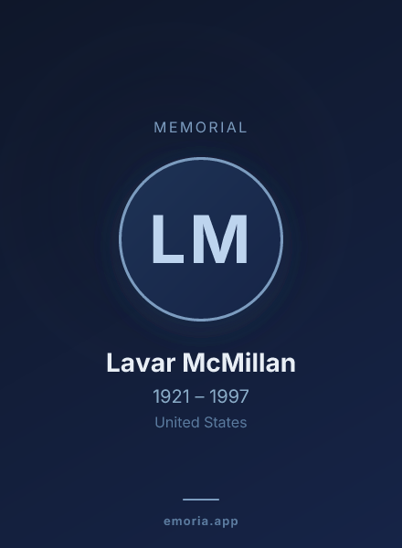 Memorial portrait of Lavar McMillan