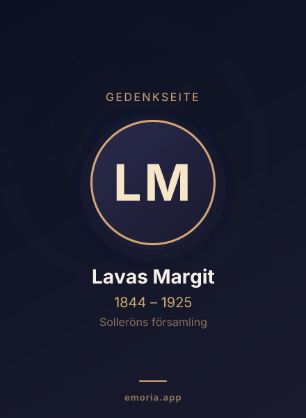 Gedenkportrait von Lavas Margit