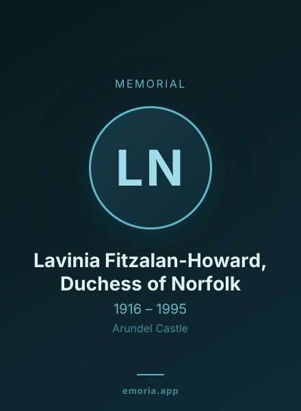 Memorial portrait of Lavinia Fitzalan-Howard, Duchess of Norfolk