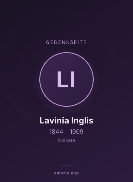 Gedenkportrait von Lavinia Inglis