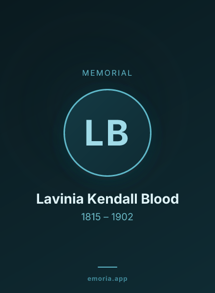 Memorial portrait of Lavinia Kendall Blood