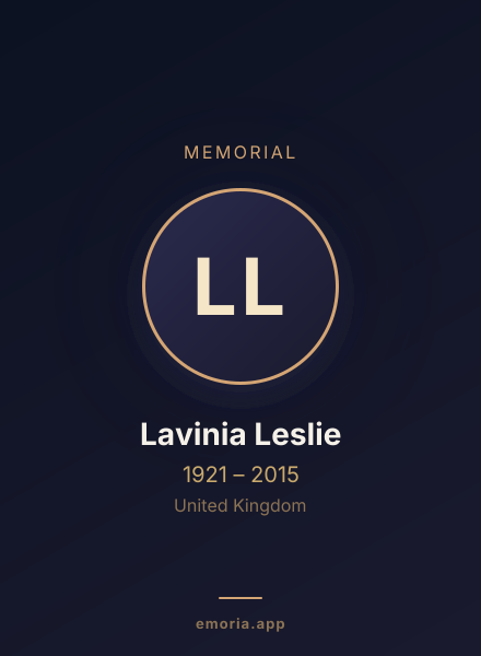 Memorial portrait of Lavinia Leslie