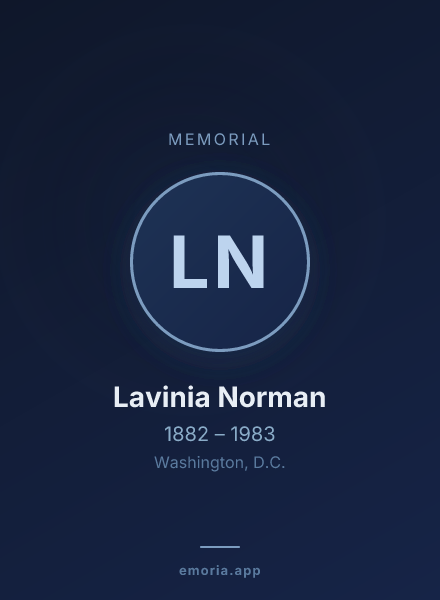 Memorial portrait of Lavinia Norman