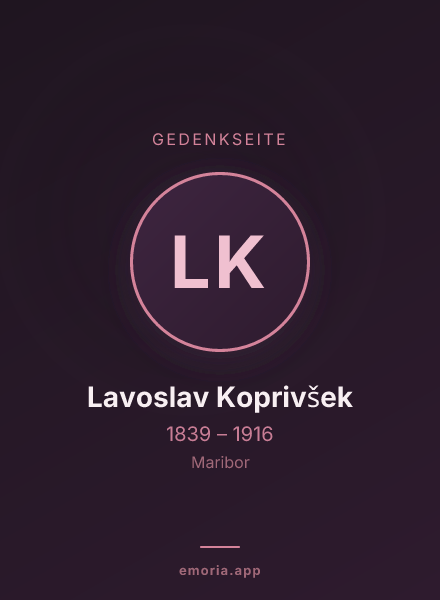 Gedenkportrait von Lavoslav Koprivšek