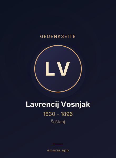 Gedenkportrait von Lavrencij Vosnjak