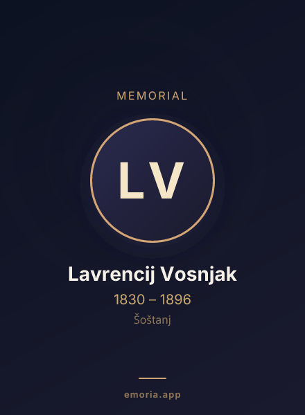 Memorial portrait of Lavrencij Vosnjak