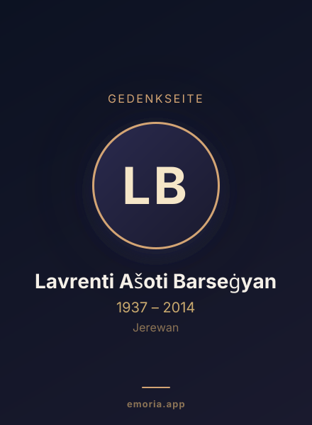 Gedenkportrait von Lavrenti Ašoti Barseġyan