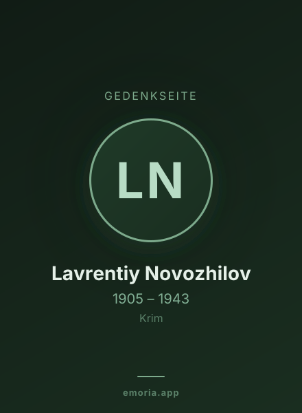 Gedenkportrait von Lavrentiy Novozhilov