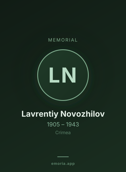 Memorial portrait of Lavrentiy Novozhilov