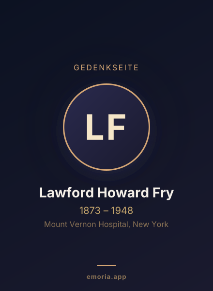Gedenkportrait von Lawford Howard Fry
