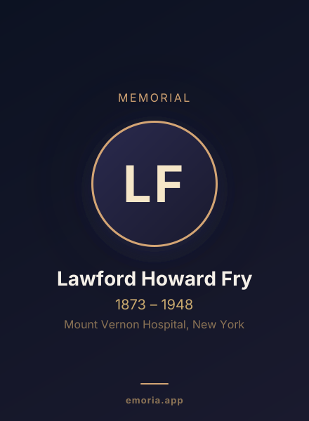 Memorial portrait of Lawford Howard Fry
