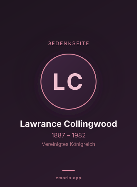 Gedenkportrait von Lawrance Collingwood