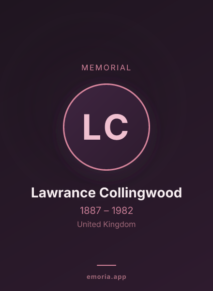 Memorial portrait of Lawrance Collingwood