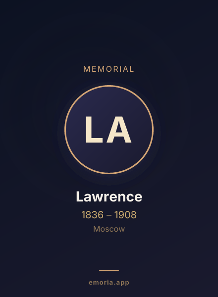 Memorial portrait of Lawrence