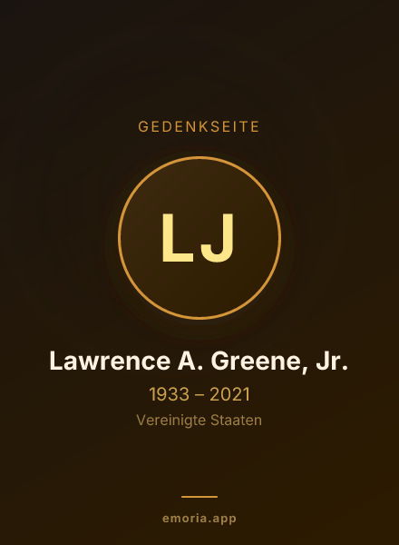 Gedenkportrait von Lawrence A. Greene, Jr.