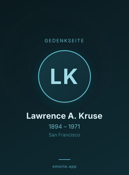 Gedenkportrait von Lawrence A. Kruse