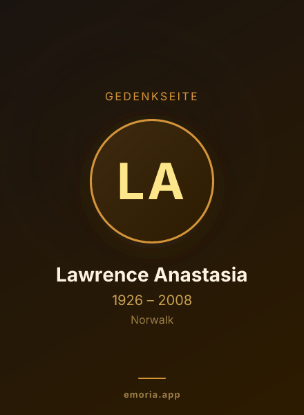 Gedenkportrait von Lawrence Anastasia