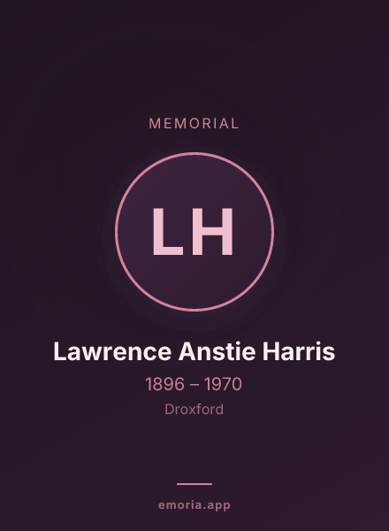 Memorial portrait of Lawrence Anstie Harris