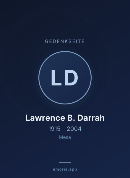 Gedenkportrait von Lawrence B. Darrah