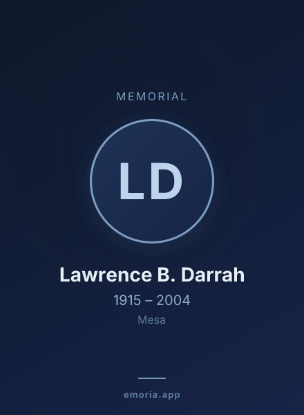 Memorial portrait of Lawrence B. Darrah
