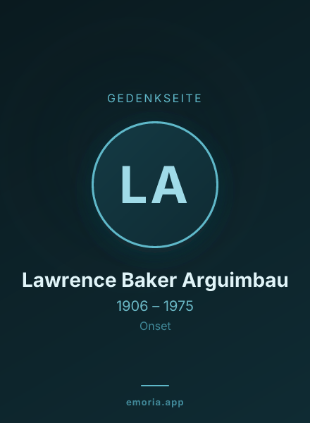 Gedenkportrait von Lawrence Baker Arguimbau