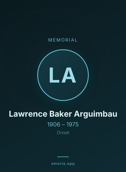 Memorial portrait of Lawrence Baker Arguimbau