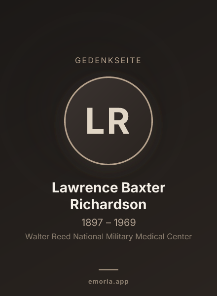 Gedenkportrait von Lawrence Baxter Richardson