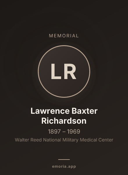 Memorial portrait of Lawrence Baxter Richardson