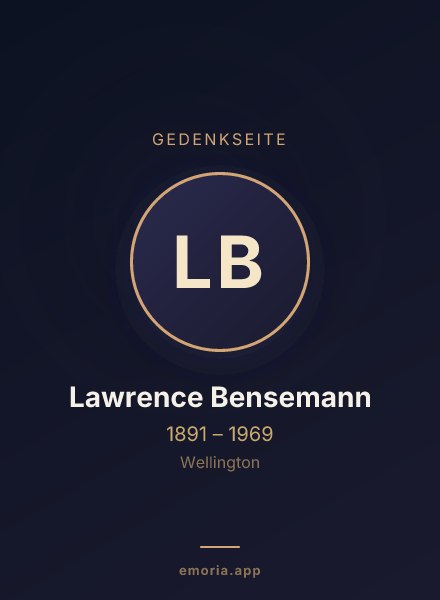 Gedenkportrait von Lawrence Bensemann