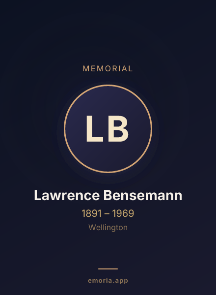 Memorial portrait of Lawrence Bensemann