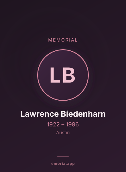 Memorial portrait of Lawrence Biedenharn