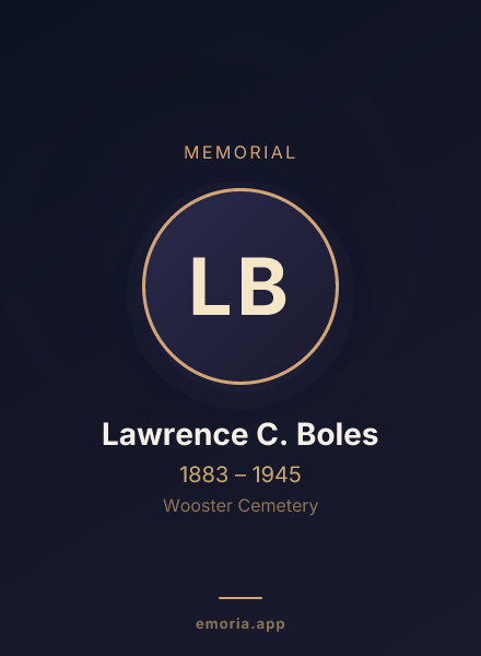 Memorial portrait of Lawrence C. Boles