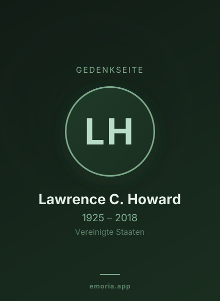 Gedenkportrait von Lawrence C. Howard