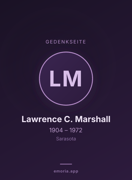 Gedenkportrait von Lawrence C. Marshall