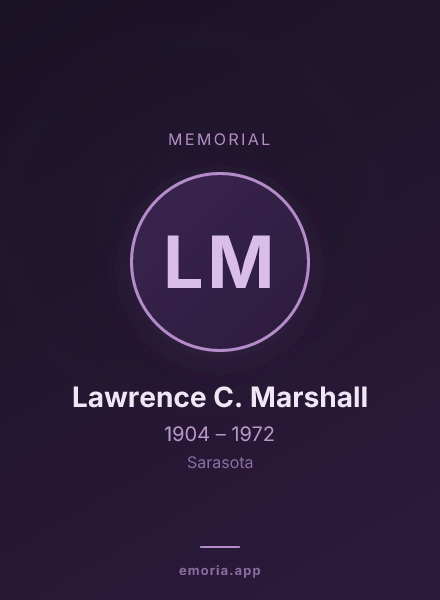 Memorial portrait of Lawrence C. Marshall