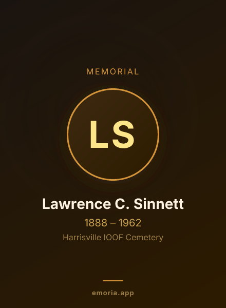 Memorial portrait of Lawrence C. Sinnett