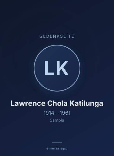 Gedenkportrait von Lawrence Chola Katilunga