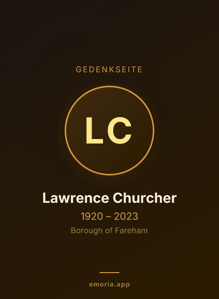 Gedenkportrait von Lawrence Churcher