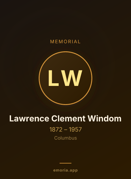 Memorial portrait of Lawrence Clement Windom