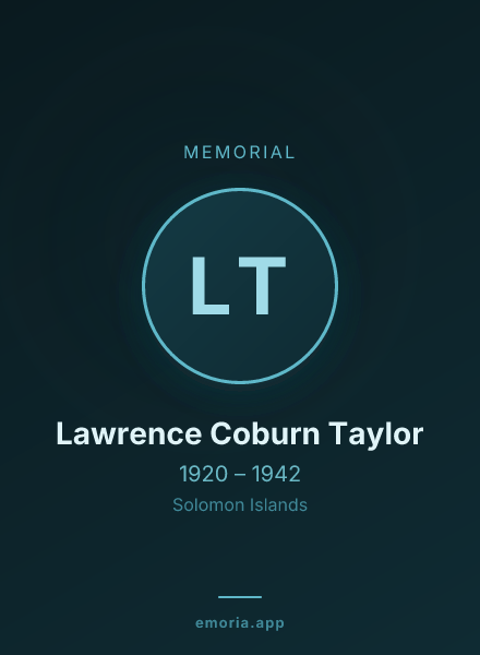 Memorial portrait of Lawrence Coburn Taylor