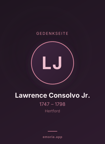Gedenkportrait von Lawrence Consolvo Jr.